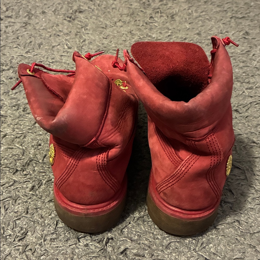 Red Timberland Premium 6 Inch View 4
